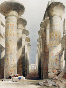 David Roberts - Great Hall at Karnak temple in Thebes | Дэвид Робертс