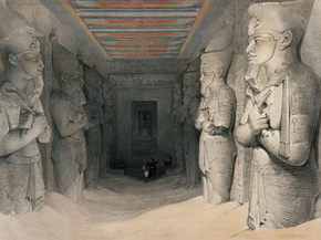 David Roberts - Interior of the Temple of Aboo Simbel Nubia | Дэвид Робертс