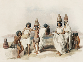 David Roberts - Nubian women at Kortie on the Nile | Дэвид Робертс