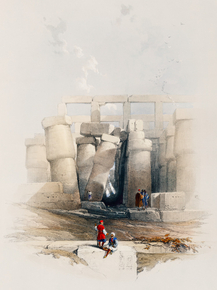 David Roberts - Part of the hall of columns at Karnak | Дэвид Робертс