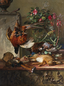 Jacobus van Os - Still Life with Game and a Greek Stele | Якоб ван Ос