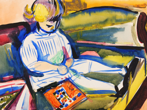 Henry Lyman Sayen - Child on Sofa | Лайман Сэгэн