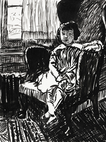 Henry Lyman Sayen - Girl Seated in Chair | Лайман Сэгэн
