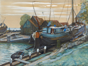 Piet Mondriaan - Drydock at Durgerdam | Пит Мондриан