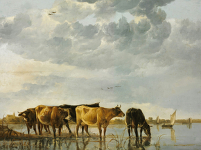 Aelbrecht Cuyp - Cows in a River | Альберт Кёйп