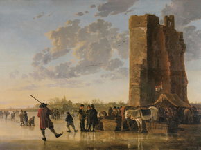 Aelbrecht Cuyp - Ice Scene before the Ruins | Альберт Кёйп