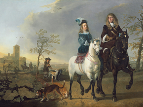 Aelbrecht Cuyp - Lady and Gentleman on Horseback | Альберт Кёйп
