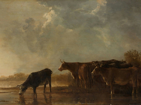 Aelbrecht Cuyp - Rivierlandschap met koeien | Альберт Кёйп