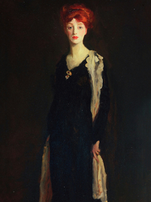 Robert Henri - Lady in Black with Spanish Scarf | Роберт Генри
