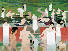Felix Vallotton - Bathing on a Summer Evening | Феликс Валлоттон
