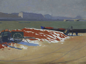 Felix Vallotton - Quai de Seine au sable rouge | Феликс Валлоттон