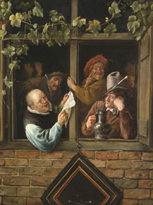 Jan Havickszoon Steen - Rhetoricians at a Window | Ян Стен
