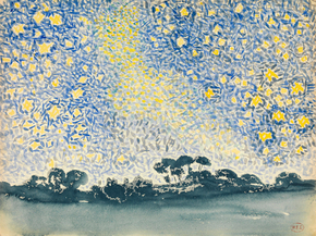 Henri Cross - Landscape with Stars | Анри Кросс