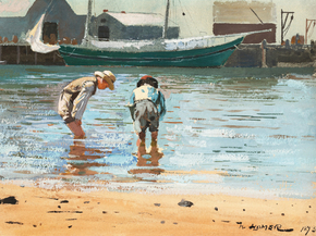 Winslow Homer - Boys Wading, 1873 | Уинслоу Хомер