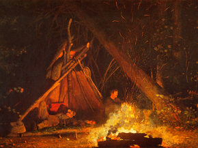 Winslow Homer - Camp Fire, 1880 | Уинслоу Хомер