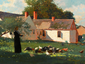 Winslow Homer - Farmyard Scene, 1874 | Уинслоу Хомер