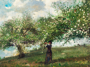 Winslow Homer - Girl Picking Apple Blossoms, 1879 | Уинслоу Хомер Winslow Homer - Girl Picking Apple Blossoms, 1879 | Уинслоу Хомер