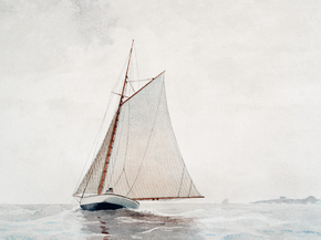 Winslow Homer - Sailing off Gloucester, 1880 | Уинслоу Хомер Winslow Homer - Sailing off Gloucester, 1880 | Уинслоу Хомер