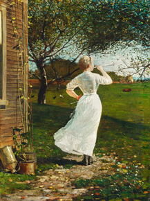 Winslow Homer - Blowing the Horn at Seaside, 1870 | Уинслоу Хомер Winslow Homer - Blowing the Horn at Seaside, 1870 | Уинслоу Хомер