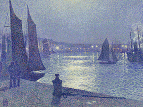 Theo Van Rysselberghe - Moonlight in Boulogne-sur-Mer | Тео ван Рейссельберге