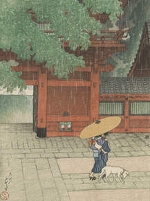 Хасуй Кавасэ - Early Summer Showers at Sanno shrine