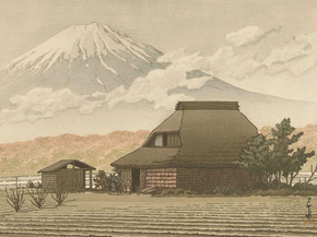 Хасуй Кавасэ - Fuji vanaf het dorp Narusawa