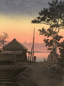 Хасуй Кавасэ - Shin Hanga Hasui Evening Asao