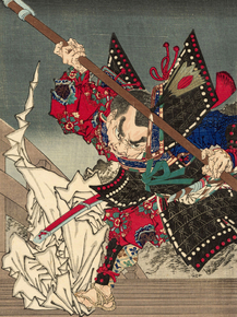 Цукиока Ёситоси (Модульные картины) - 1 | Benkei and Yoshitsune Dueling