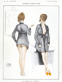 La Vie Parisienne - Croquis Sans Pose, le Repos du Modele