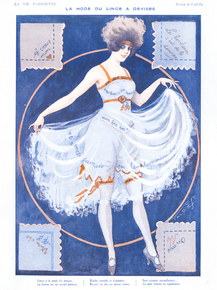La Vie Parisienne - La Mode du Linge a Devises