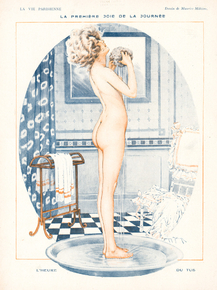 La Vie Parisienne - La Premiere Joie de la Journee. L'Heure du Tub