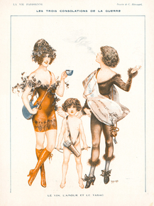 La Vie Parisienne - Les Trois Consolations de la Guerre Le Vin