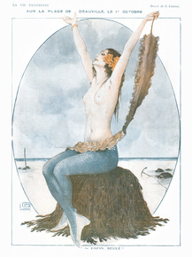 La Vie Parisienne - Sur La Plage de Deauville, Le 1st Octobre Enfin Seule!