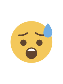 Emoji | Встревоженное эмодзи с потом