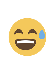 Emoji | Ухмыляющееся эмодзи с каплей пота