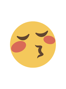 Emoji | Целующее эмодзи с закрытыми глазами
