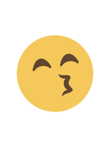 Emoji | Целующее эмодзи с улыбающимися глазами
