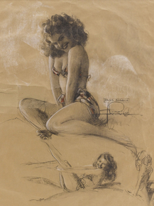 Rolf Armstrong - Beach Studies of Olga Bogach | Рольф Армстронг