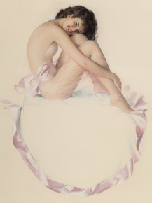 Rolf Armstrong - Girl on Cushion | Рольф Армстронг