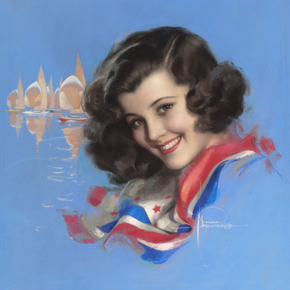 Rolf Armstrong - Patriotic Jewel Flowers | Рольф Армстронг