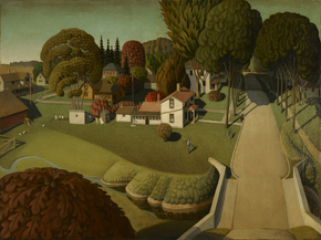 Grant Wood - The Birthplace of Herbert Hoover | Грант Вуд