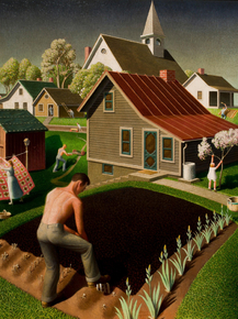 Grant Wood | Грант Вуд - Весна в городе