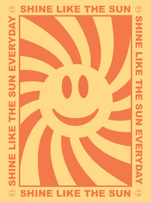Hippy (Коллекция постеров) - Shine Like The Sun | Сияй как солнце