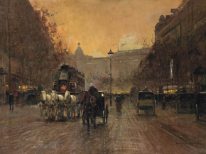 Edouard Leon Cortes | Эдуард Леон Кортес - Бульвар Монмартр