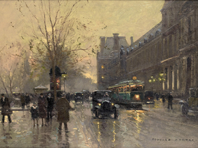 Edouard Leon Cortes | Эдуард Леон Кортес - Вдоль Лувра
