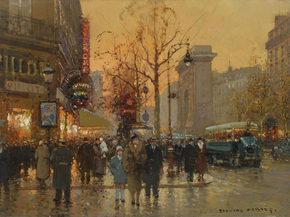 Edouard Leon Cortes | Эдуард Леон Кортес - Ворота Сен-Дени, Париж