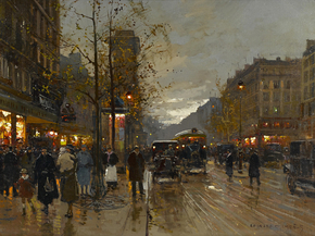 Edouard Leon Cortes | Эдуард Леон Кортес - Ворота Сен-Дени, после дождя
