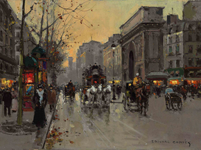 Edouard Leon Cortes | Эдуард Леон Кортес - Ворота Сен-Мартен осенью