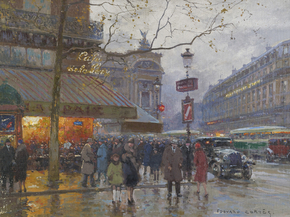 Edouard Leon Cortes | Эдуард Леон Кортес - Кафе Де ла Пэ и площадь Опреы