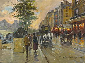 Edouard Leon Cortes | Эдуард Леон Кортес - Набережная Сены